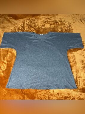 Women's Heather Gray V-Neck Pajama Top